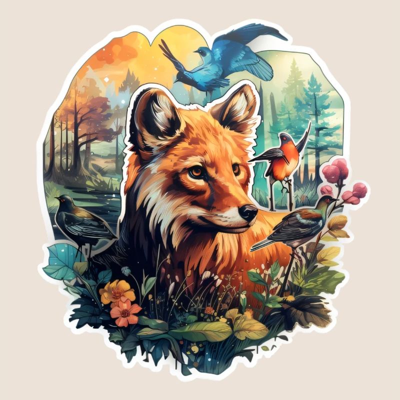 Fuchs auf einer Lichtung