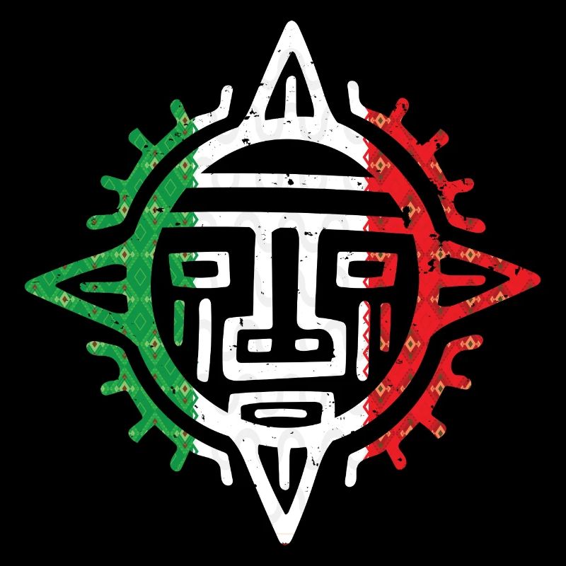 Ancient Mexican sun Maya Azteca Aztec King Mask