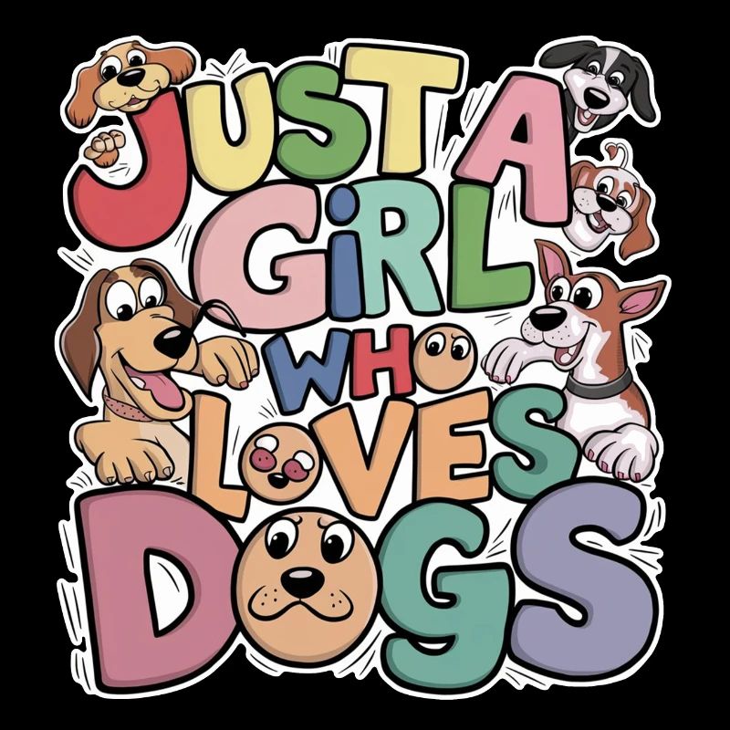 Nur ein Mädchen, das Hunde liebt