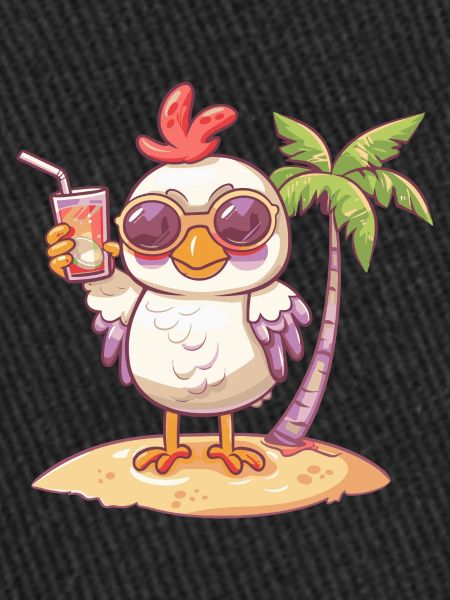 Chicken Summer Beach Comic