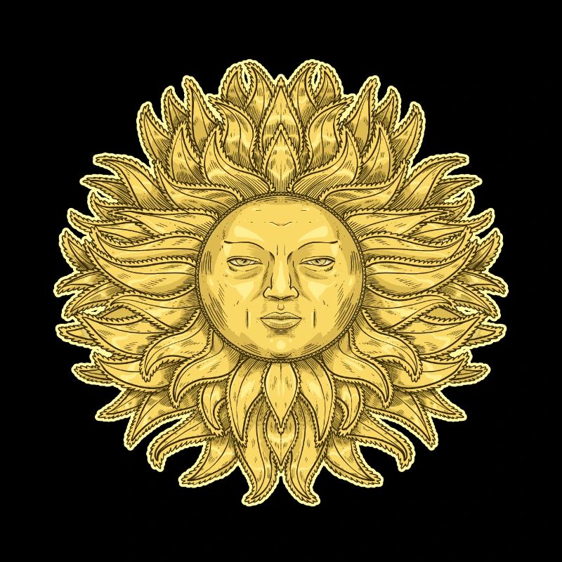 Great Sun with Face