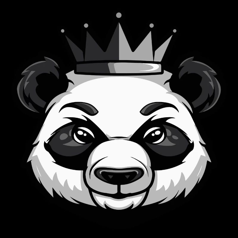 Panda Kopf Krone