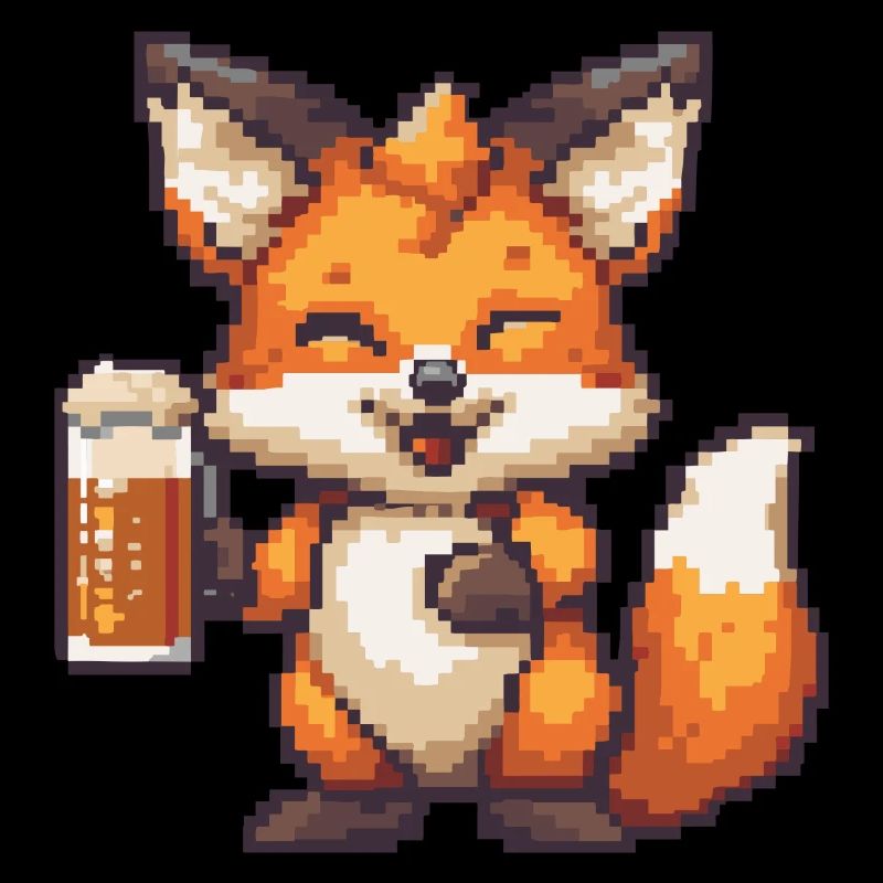 Fox bière pixel