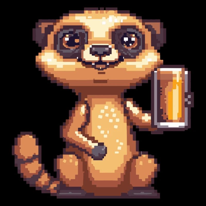 Suricate Bière Pixel