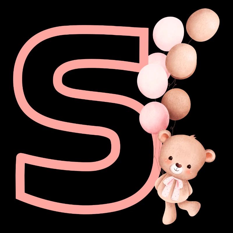 Letter s Pink Bear