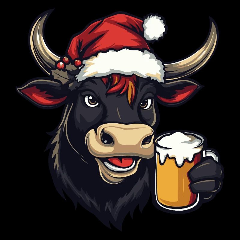 Kuh Weihnachten Bier