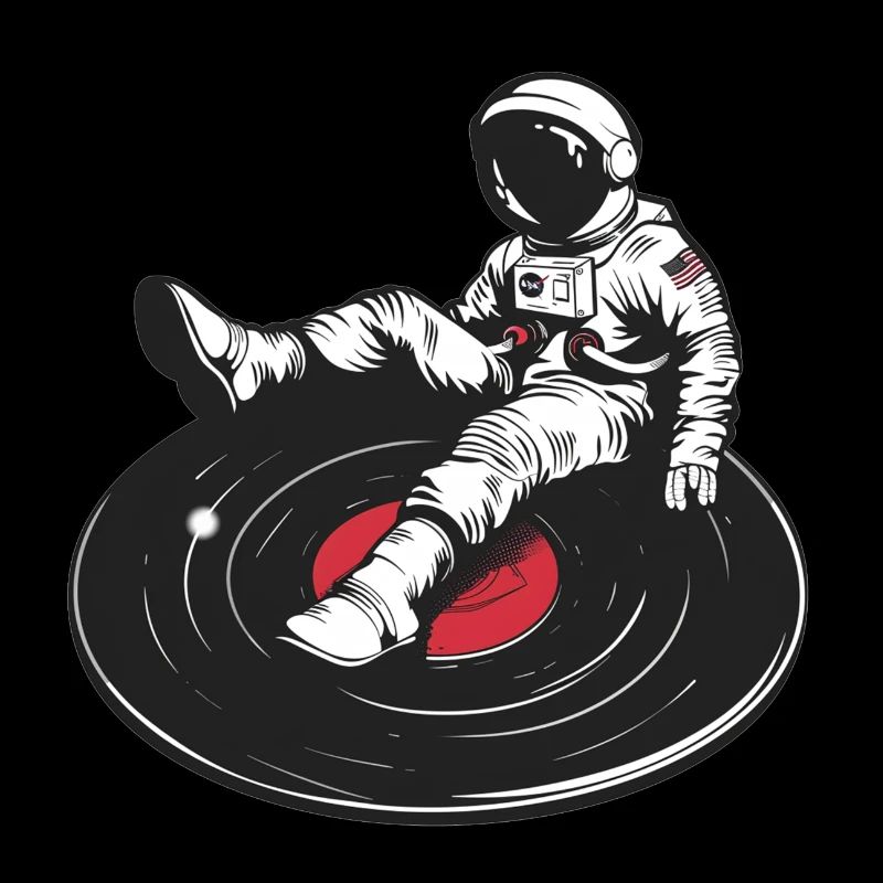 astronaute disque vinyle musique vinyle