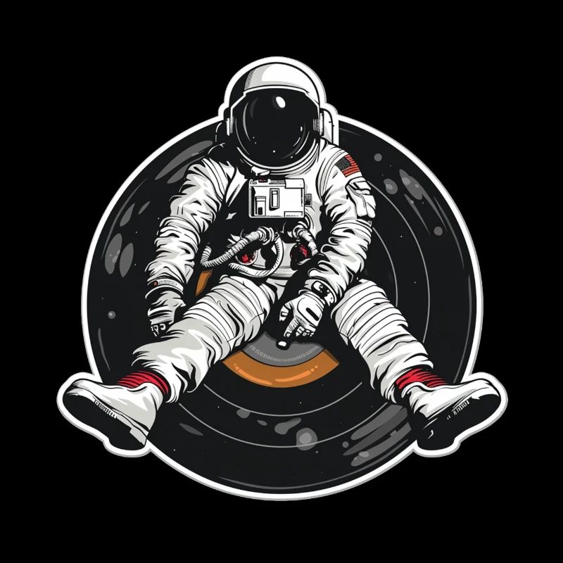 astronaute disque vinyle musique vinyle