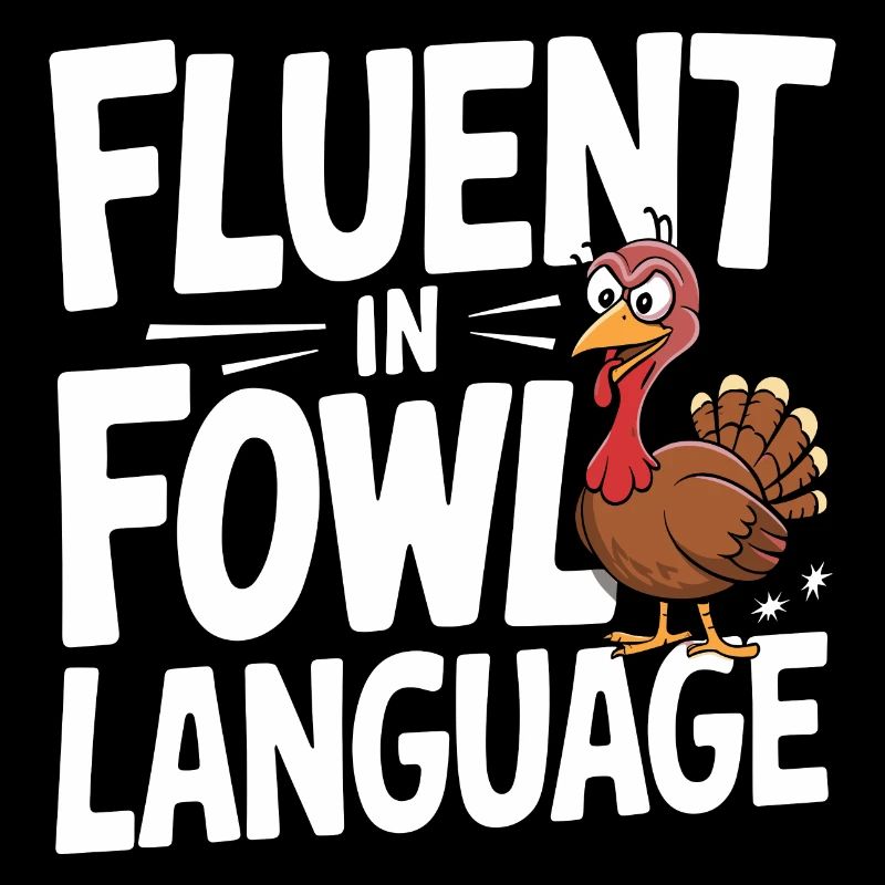 Fluent in Fowl Language - Lustiges Truthahn-Design