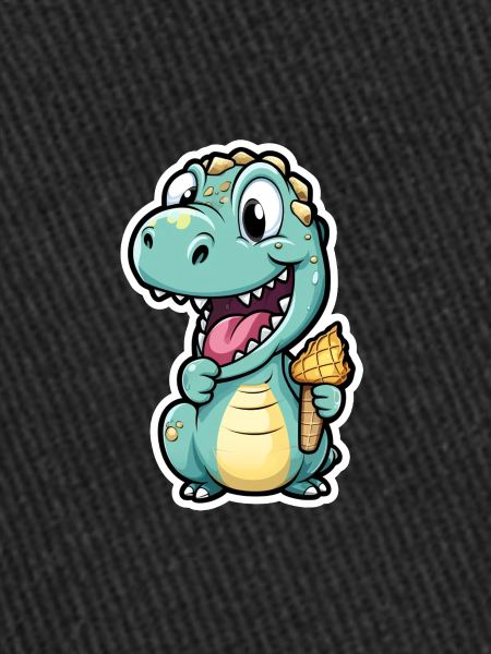 Dino eats cream