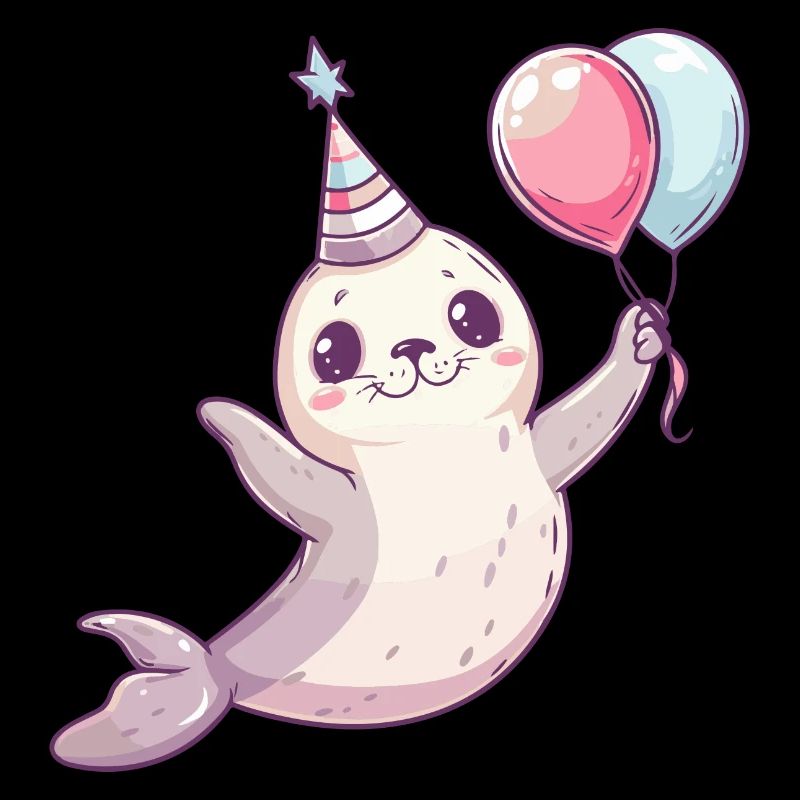 Bande dessinée d’anniversaire d’animal de phoque
