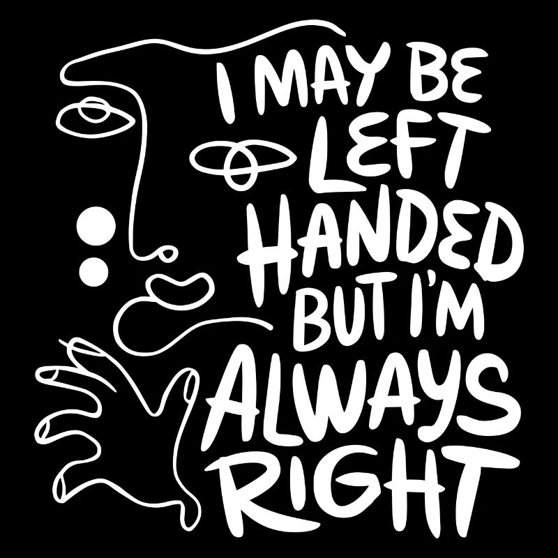 Humorous design for left-handers