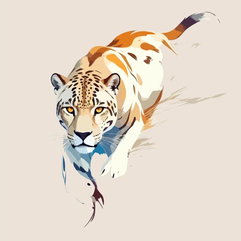 Leopard Vektor Kunst mit lebendiger Illustration