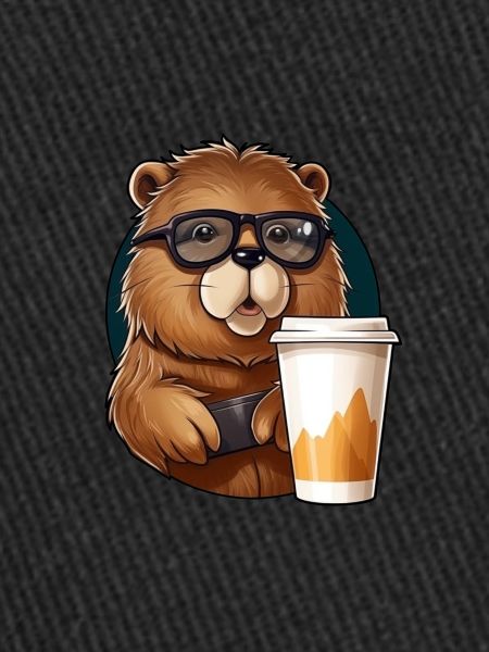 Capibara drinks coffee
