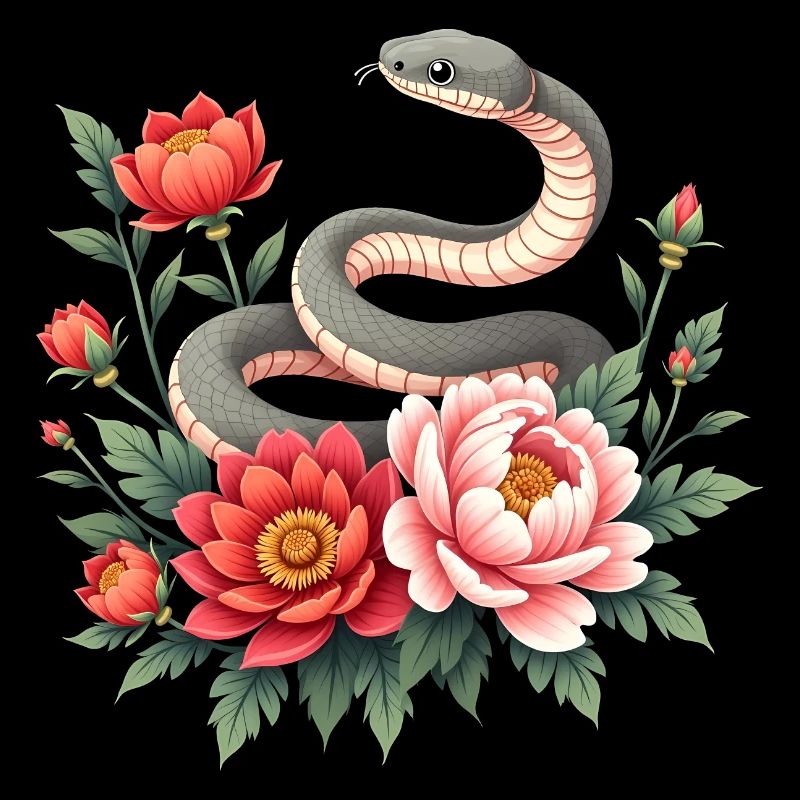 Bonne année lunaire 2025 Année du Serpent