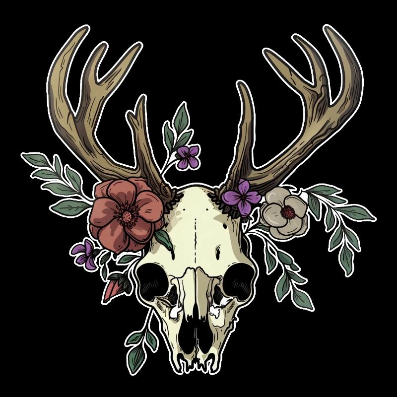 Wendigo Crâne Floral Wild