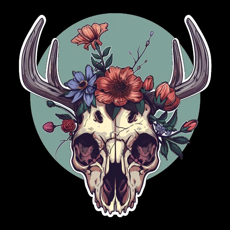 Wendigo Crâne Floral Wild