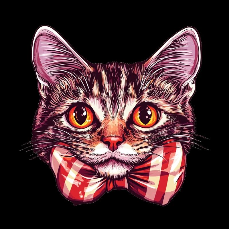 Chat avec nœud papillon noble matou