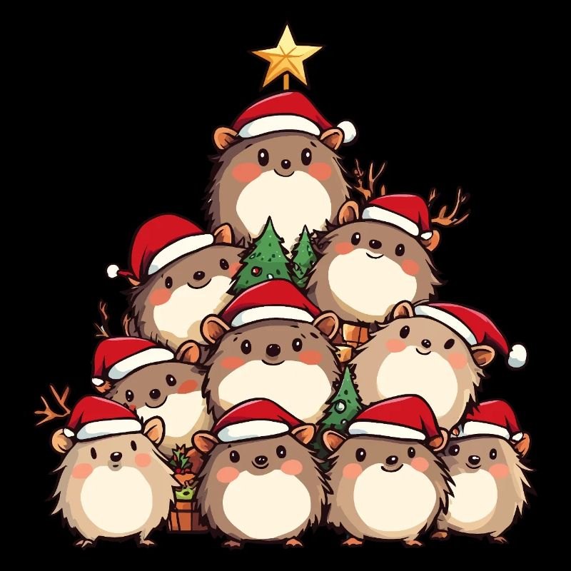 Igel Weihnachten Christbaum