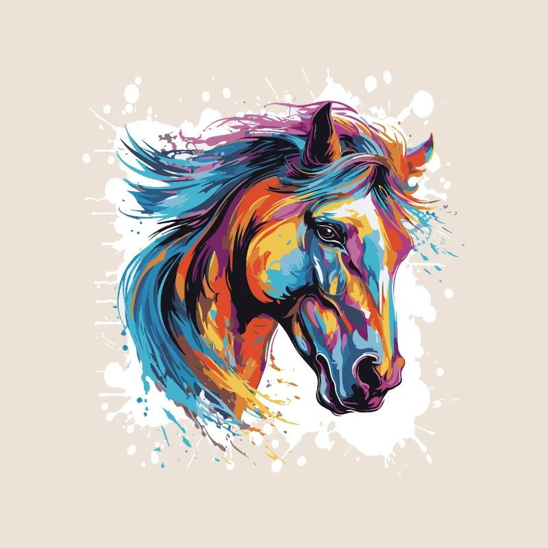 Pferd Tier Pop Art Kopf