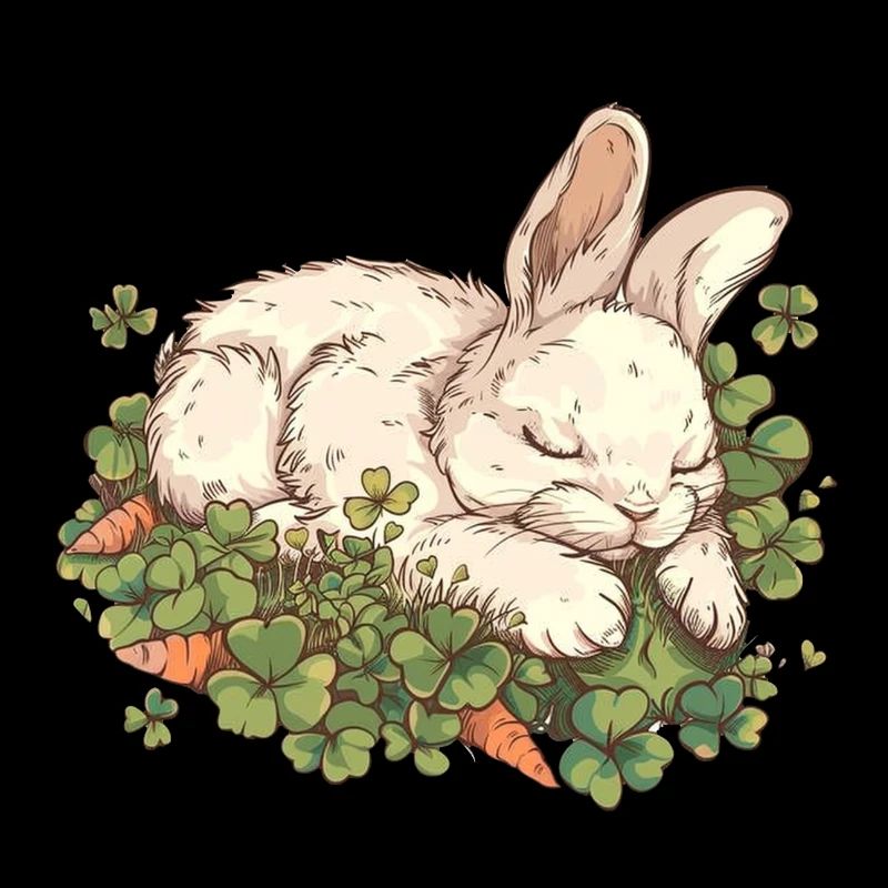 Lapin endormi Pâques