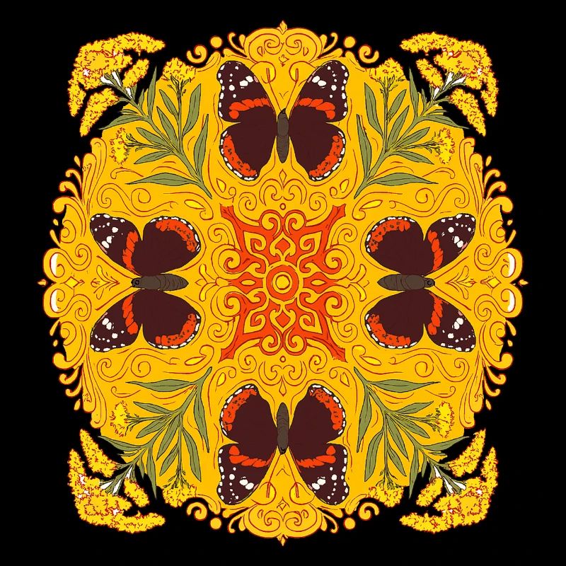 Red Admiral Butterfly Mandala