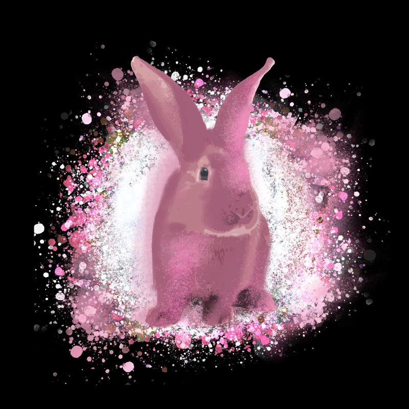 rabbit,graffiti,painting,pet,rabbit,pink