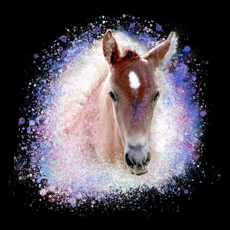 fohlen,pferd,graffiti,malerei,aquarell,pony,blau