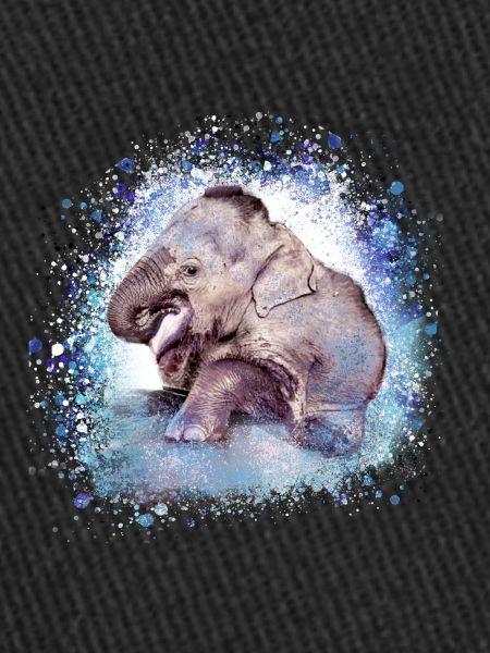 babyelefant,éléphant,graffiti,bleu,peinture