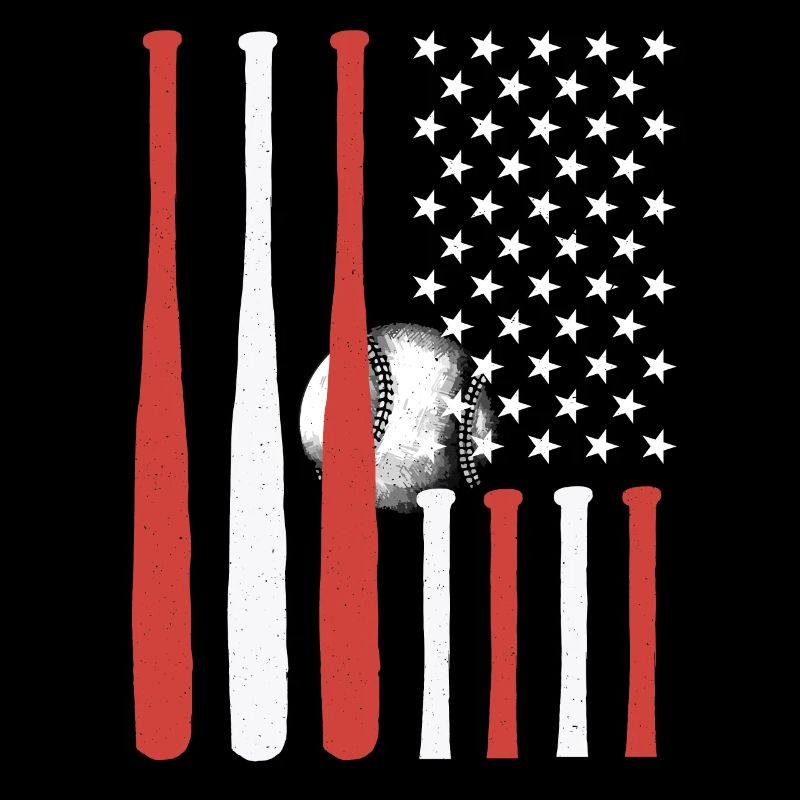 Baseballschläger mit Amerika Flagge