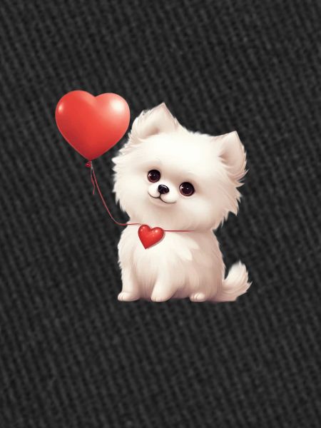 Poméranie chien maman Saint-Valentin