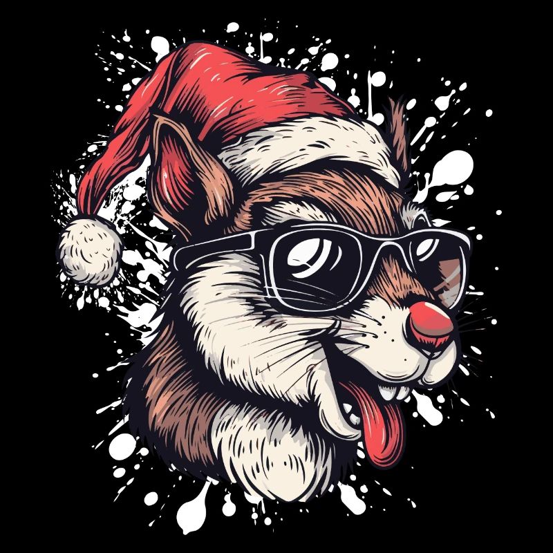 Écureuil Noël Drôle
