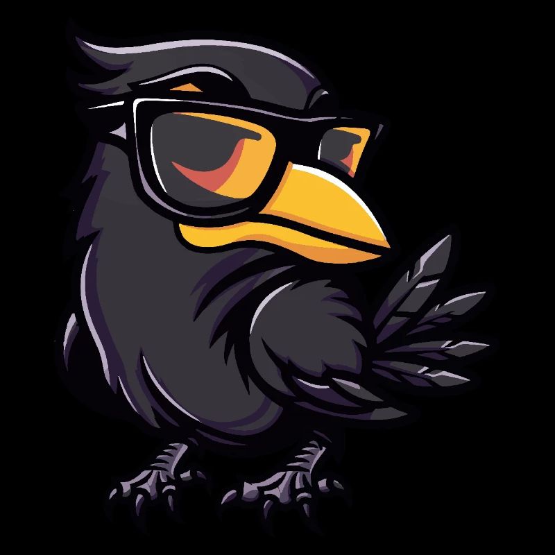 Rabe Krähe Cool Comic