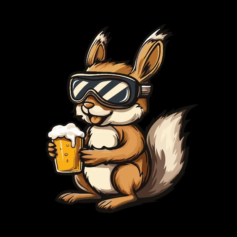 Bière après-ski écureuil