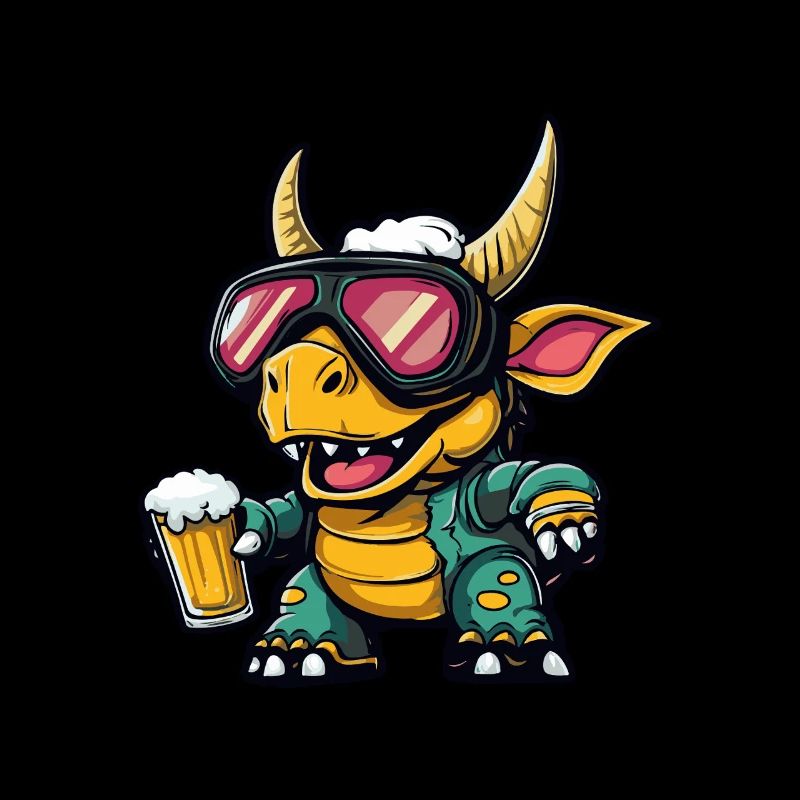 Dinosaurier triceratops Apres Ski Bier
