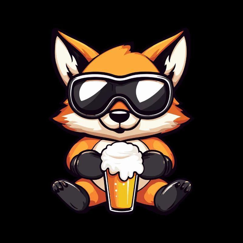 Fuchs Apres Ski Bier Comic