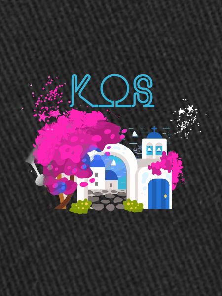 kos,grèce,image,paysage,fleurs,collage