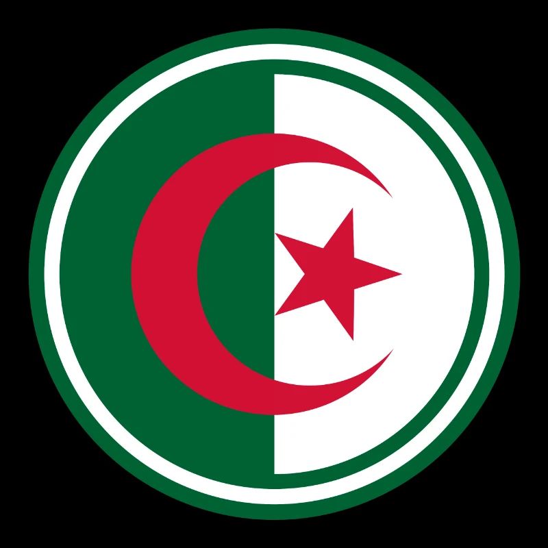 Drapeau de l’Algérie autour