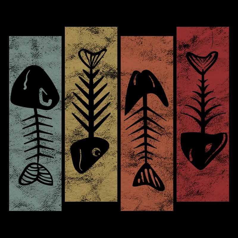 Pêche Pêche pêche poisson rétro