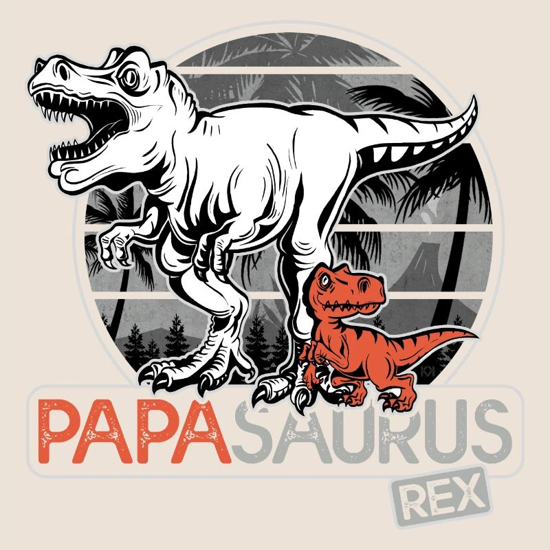 papasaurus rex Geschenk Papa Dinosaurier