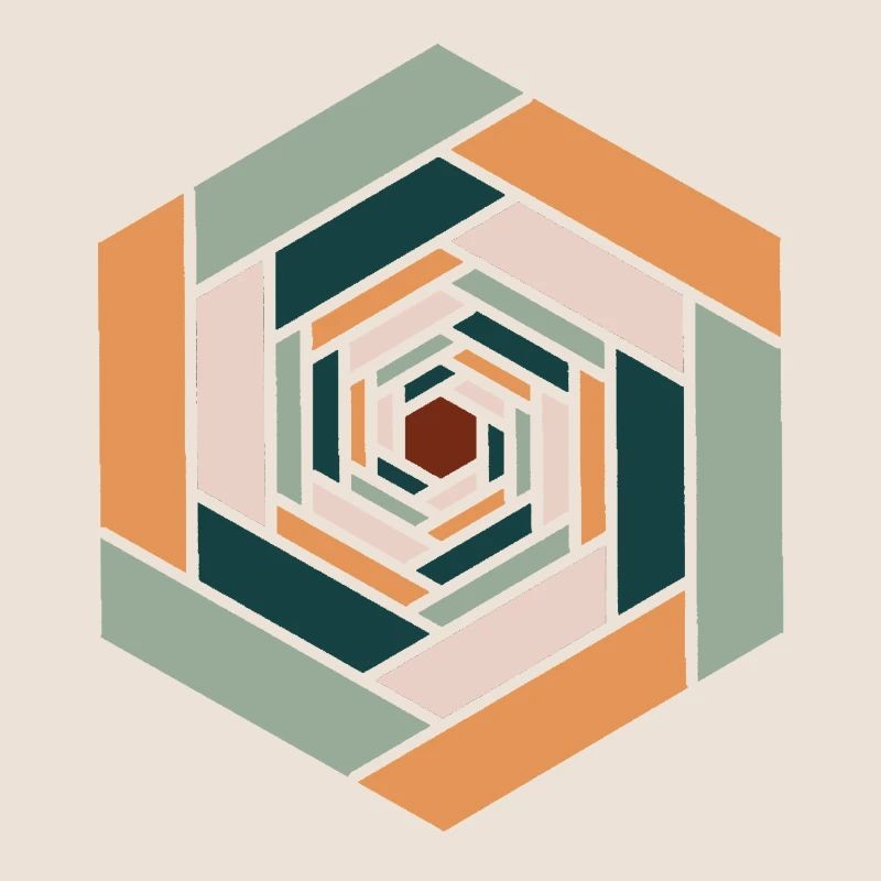 Colored infinity hexagon