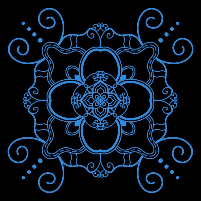 Mandala style - Blue