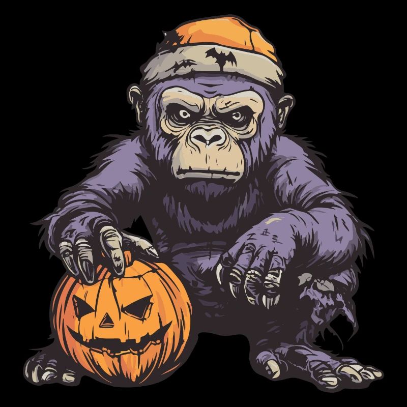 Gorille Halloween Bande dessinée drôle