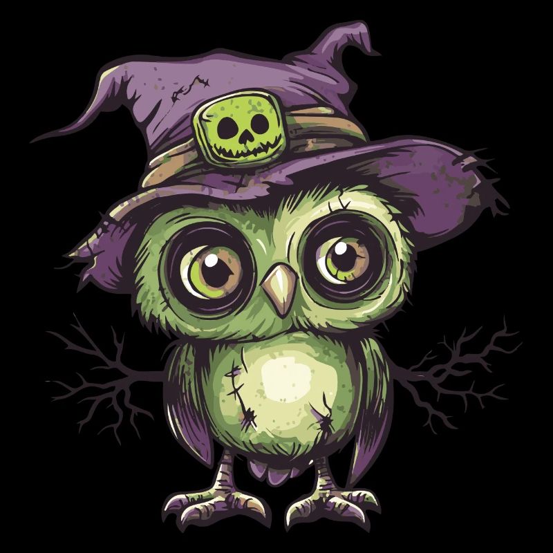 Eule Halloween Comic Lustig