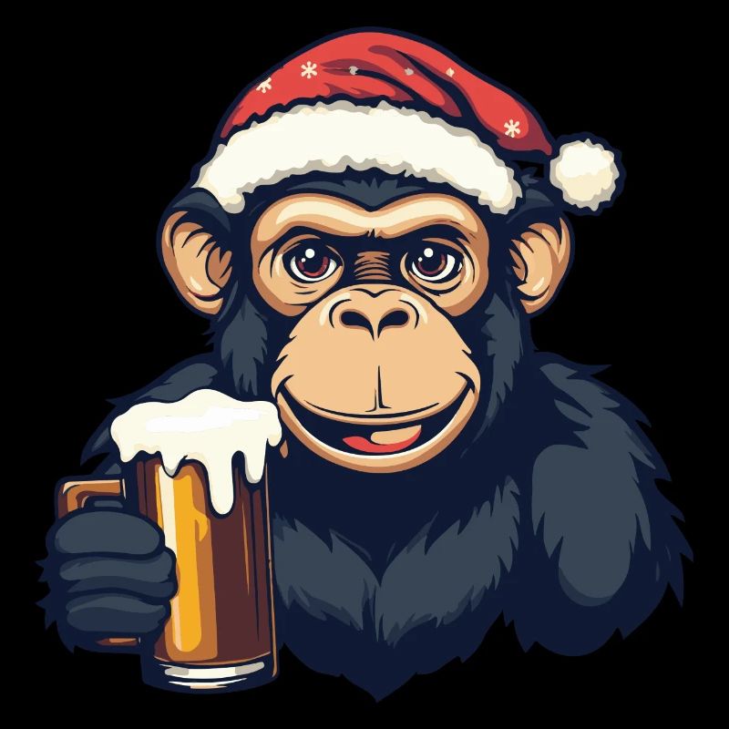 Monkey Beer Xmas Christmas