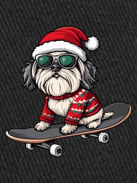 Havanese Dog Christmas Skateboard