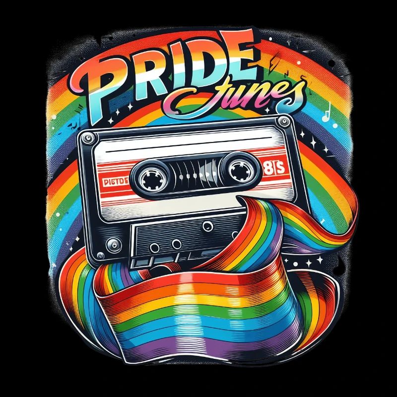 Pride Tunes Cassette arc-en-ciel rétro