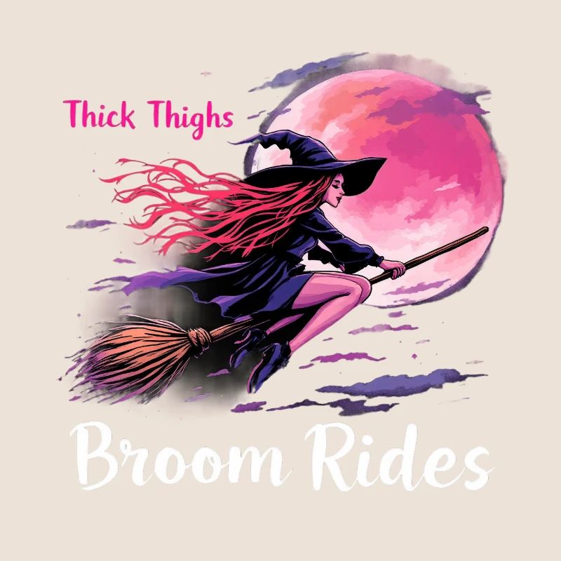 Thick Thighs Broom Rides Halloween Adventure