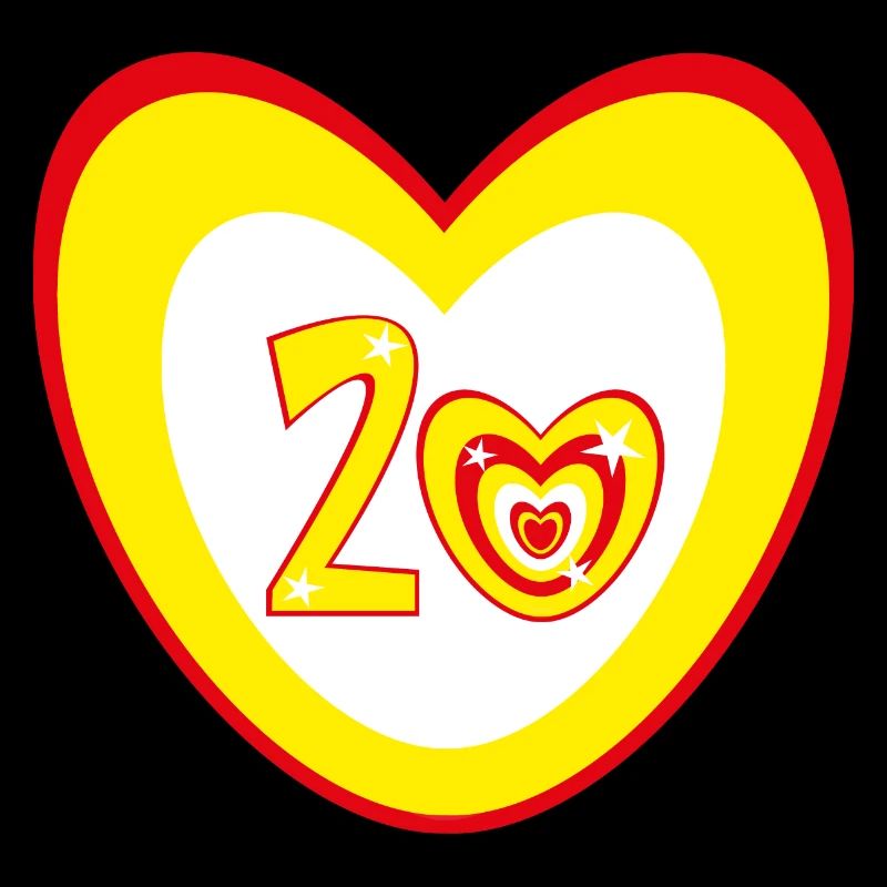 Geburtstagsherz mit 20