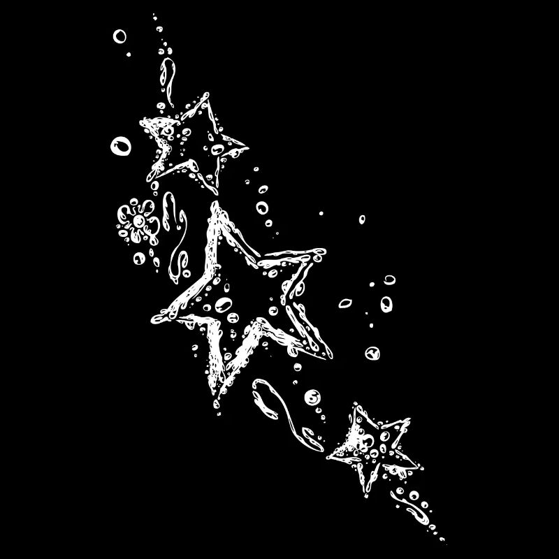 Water splash, Sterne mit Tribal aus Wassertropfen